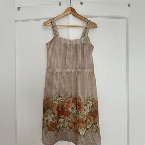 Sheer floral print vintage dress